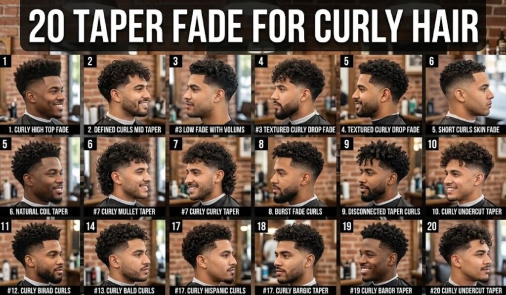 20 Taper Fade for Curly Hair