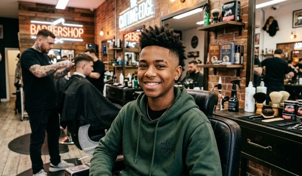 Burst Fade Mohawk for Teens