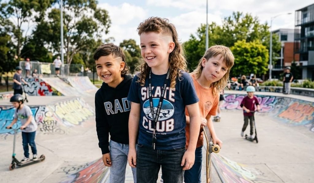 Burst Fade Mullet Kids