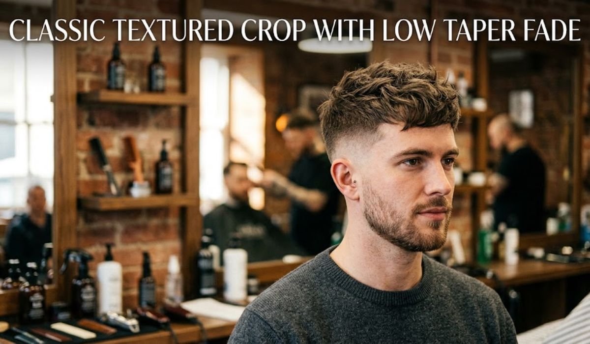 Classic Textured Crop with Low Taper Fade