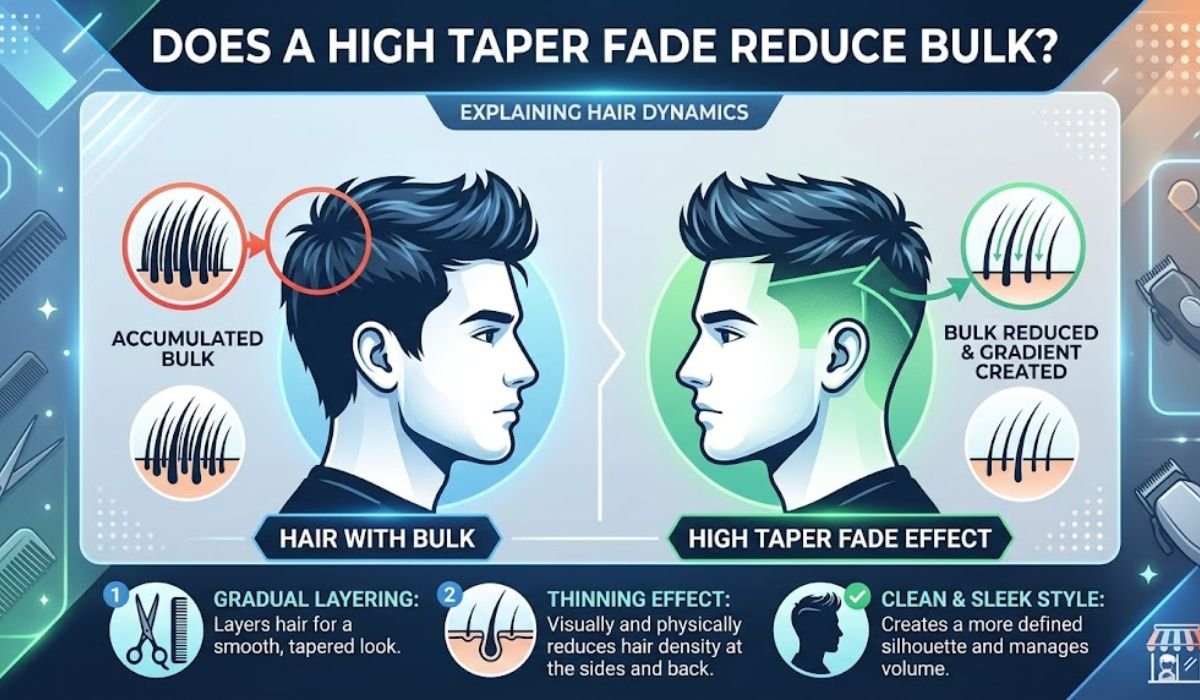 Does a High Taper Fade Reduce Bulk?
