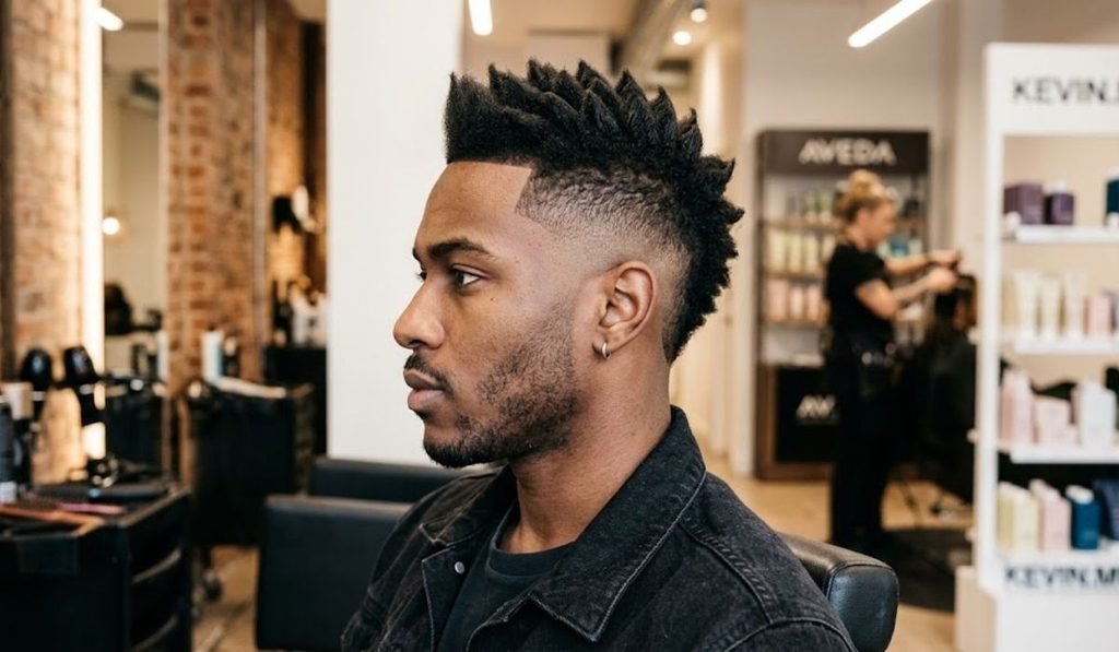 Faux Hawk Burst Fade