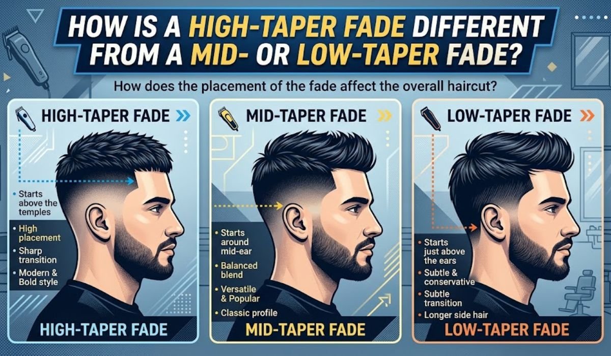 How Is a High-Taper Fade Different from a Mid- or Low-Taper Fade?