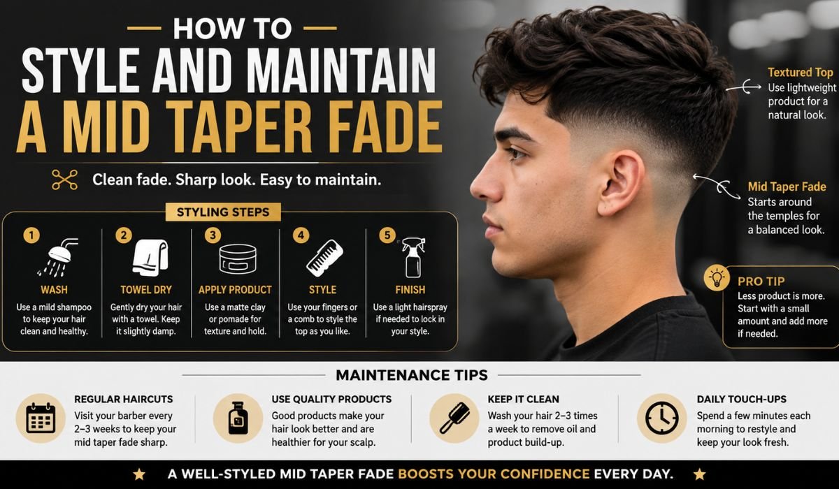 How to Style and Maintain a Mid Taper Fade