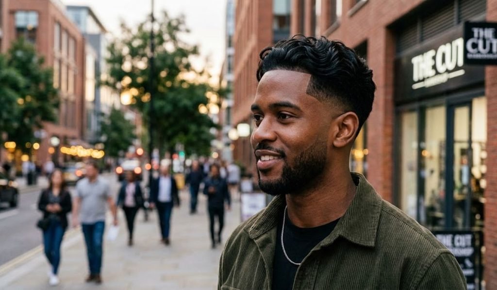 Low Taper Fade with Wavy Hair