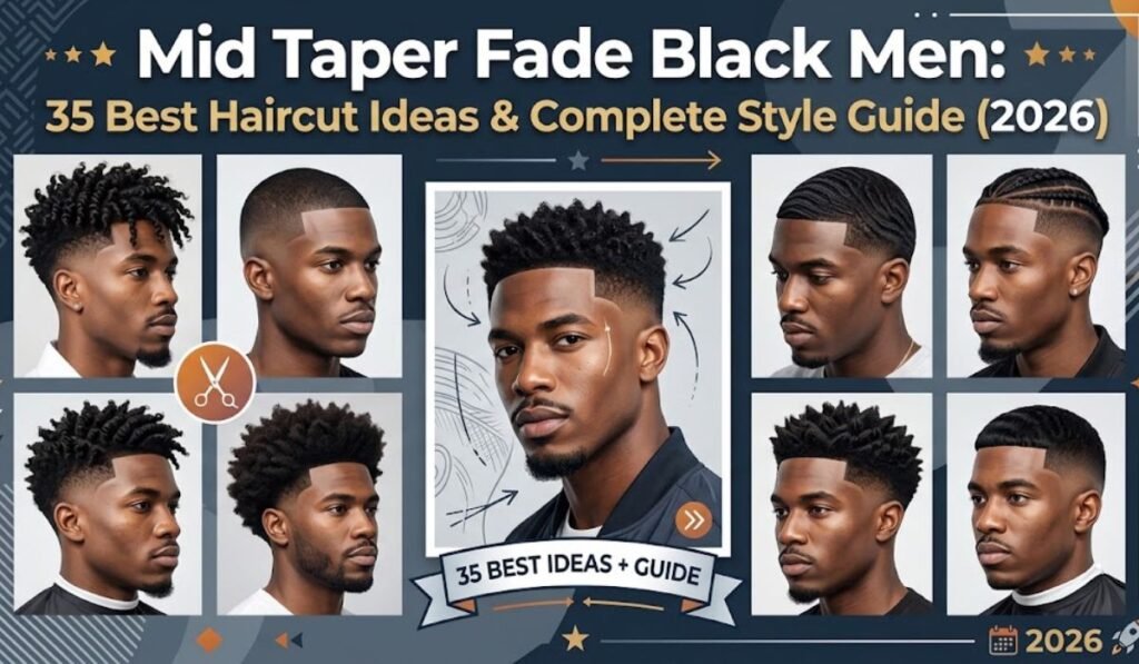 Mid Taper Fade Black Men 2026