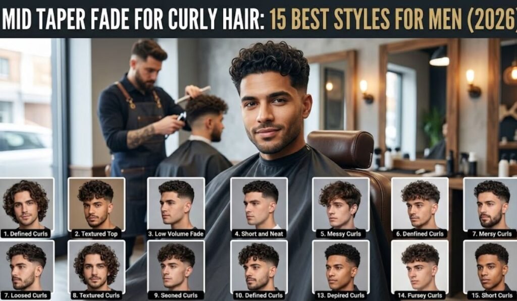 Mid Taper Fade for Curly Hair
