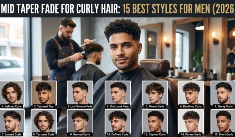 Mid Taper Fade for Curly Hair