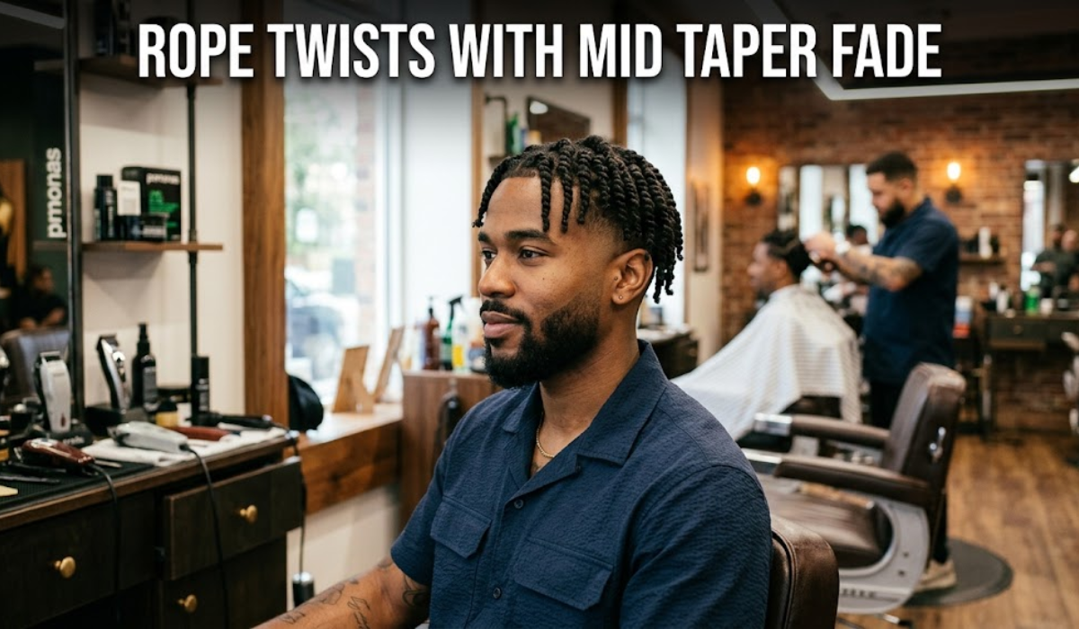 Rope Twists with Mid Taper Fade
