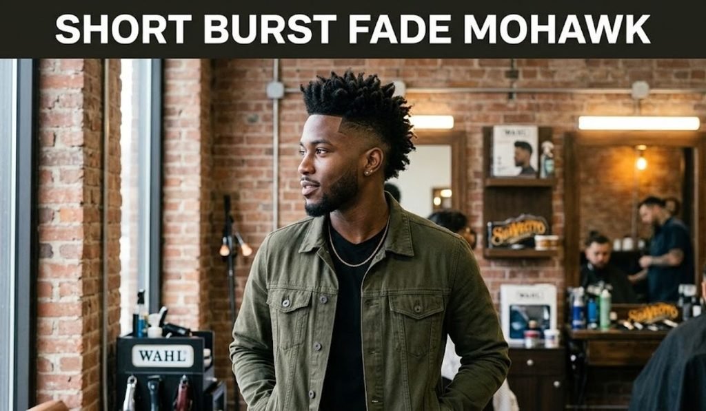 Short Burst Fade Mohawk