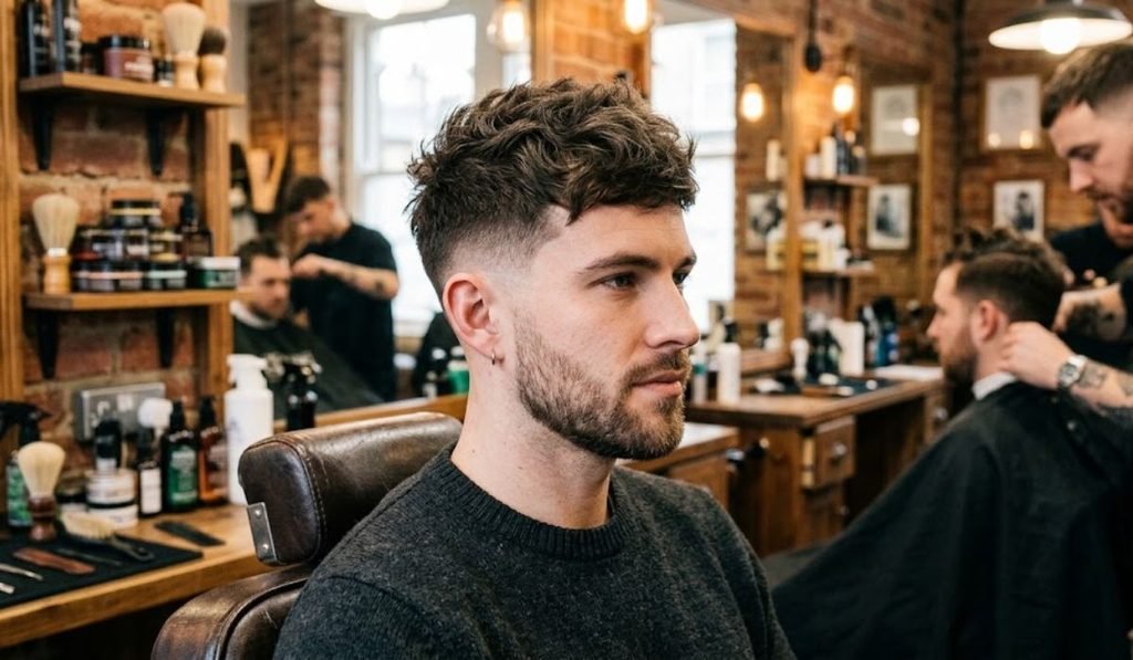 Short Thick Textured Crop with Low Taper Fade