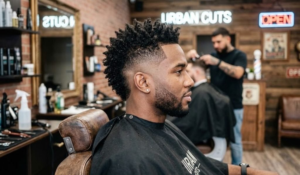 Skin Burst Fade Mohawk