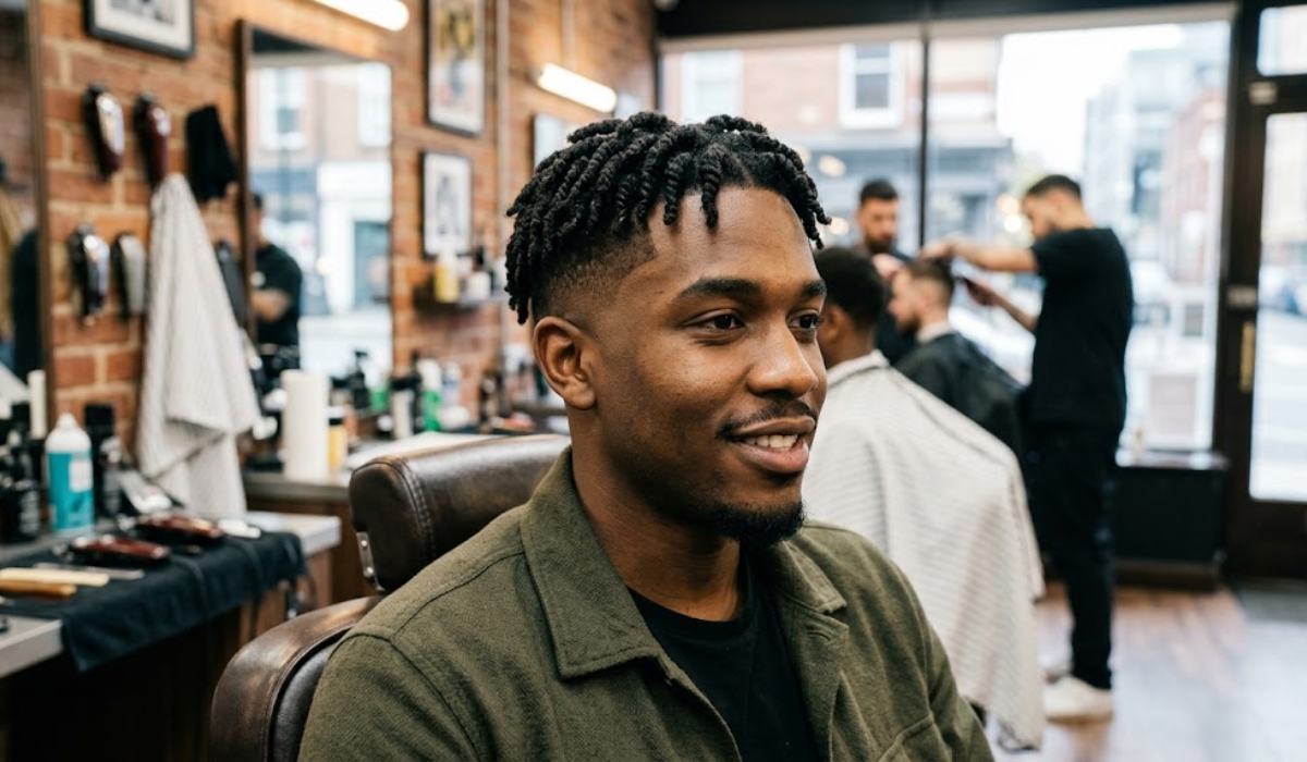 Sponge Twists with Mid Taper Fade
