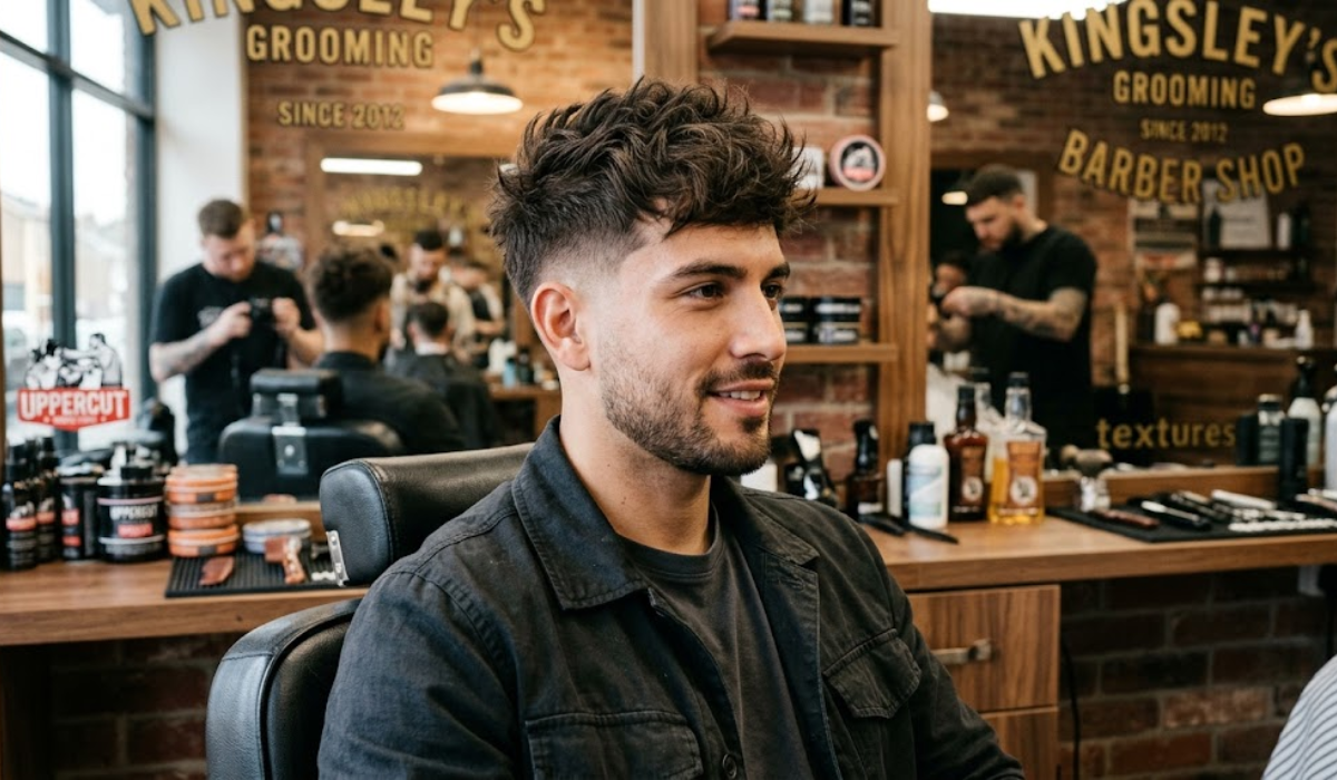 Textured Crop with Mid Taper Fade