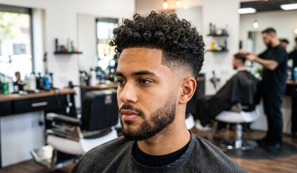 high taper fade for curly hair?