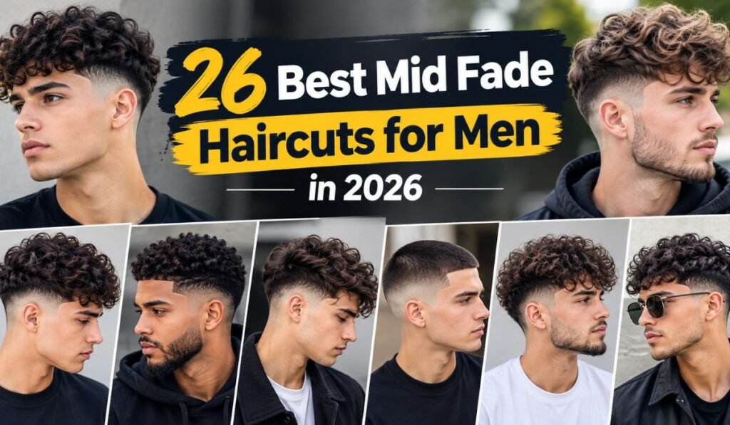 26 Best Mid Fade Haircuts for Men in 2026