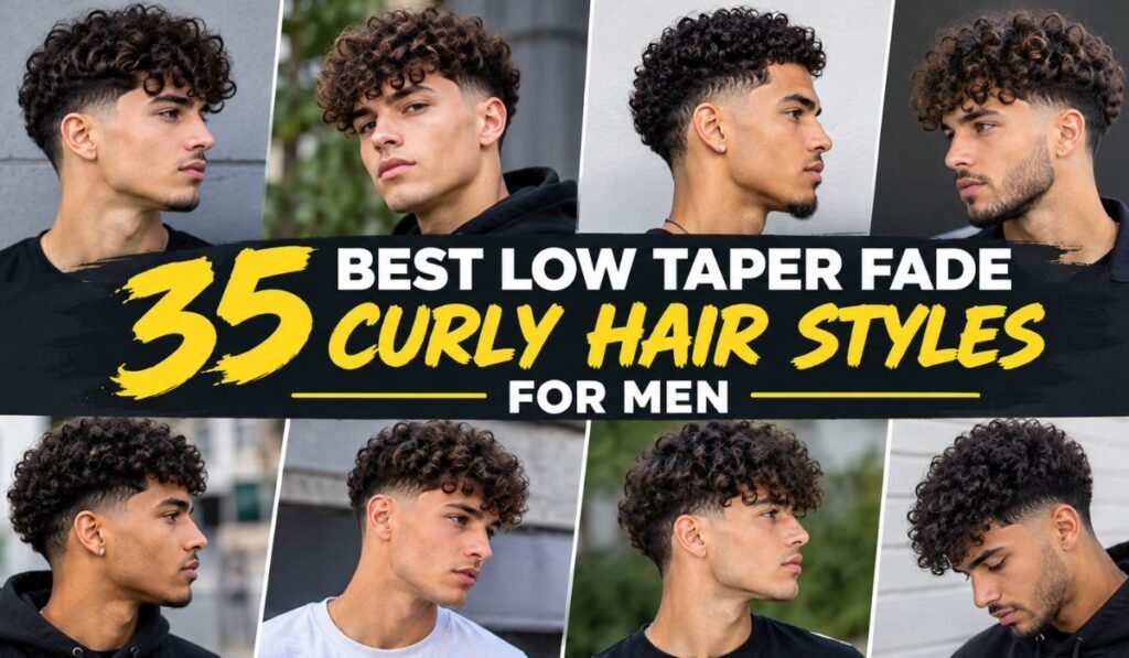 35 Best Low Taper Fade Curly Hair Styles For Men