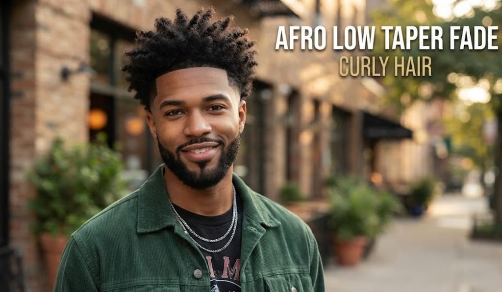 Afro Low Taper Fade Curly Hair