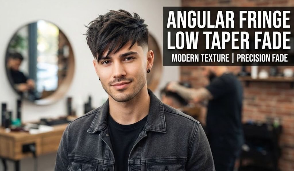 Angular Fringe Low Taper Fade