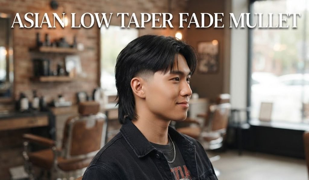 Asian Low Taper Fade Mullet