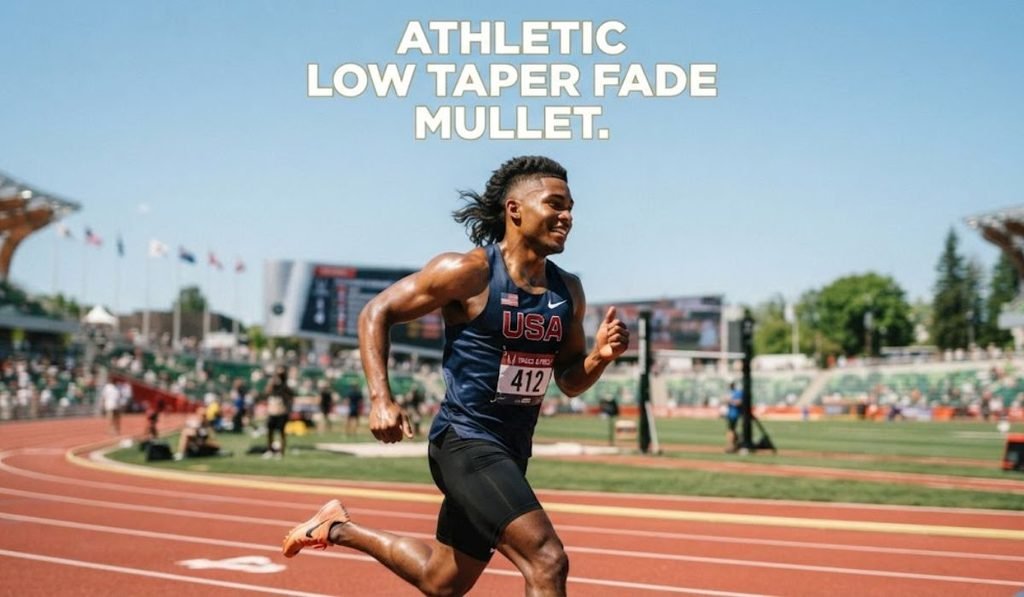 Athletic Low Taper Fade Mullet