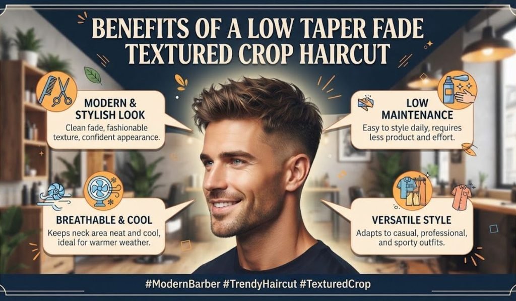 Benefits of a Low Taper Fade Textured Crop Haircut