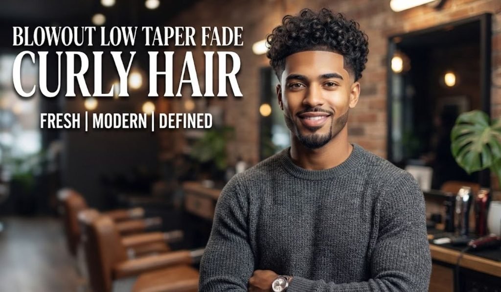 Blowout Low Taper Fade Curly Hair