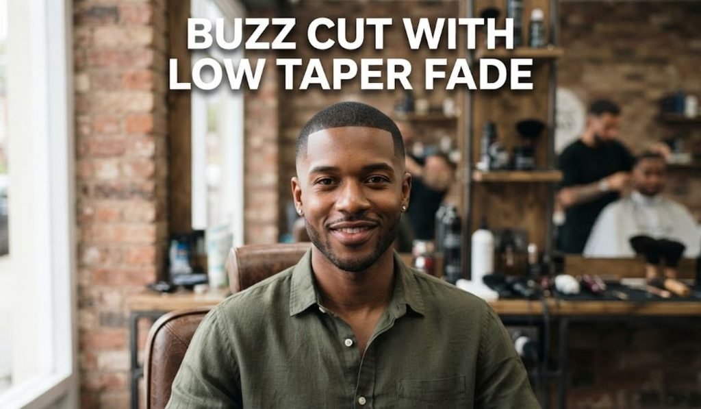 Buzz Cut with Low Taper Fade