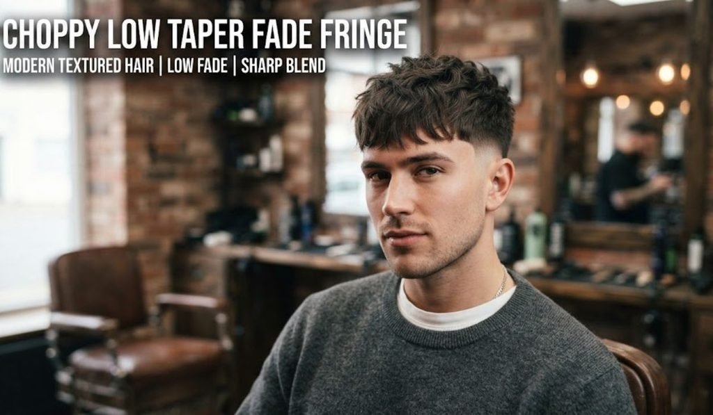 Choppy Low Taper Fade Fringe