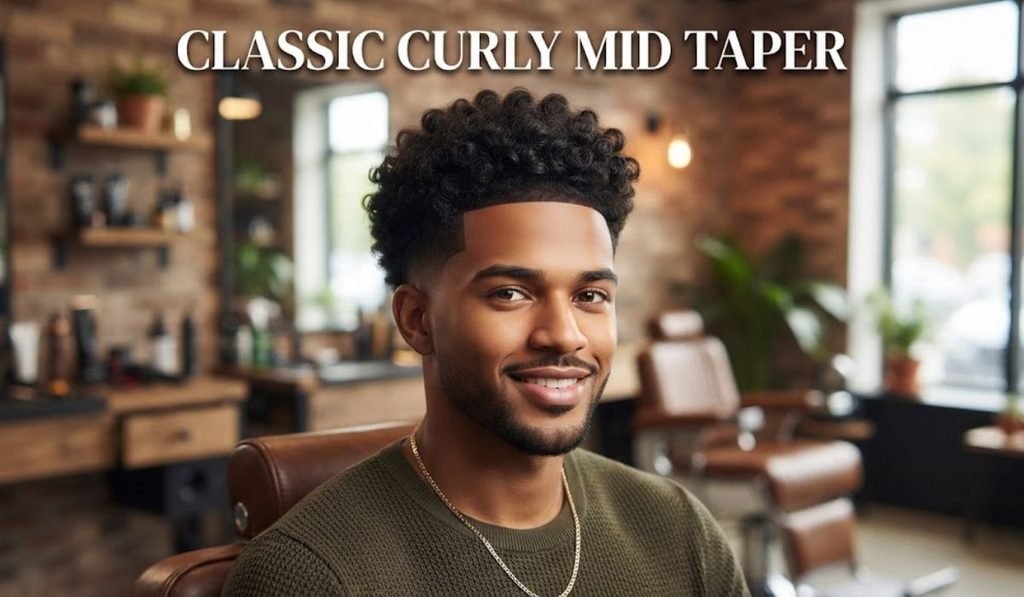 Classic curly mid taper