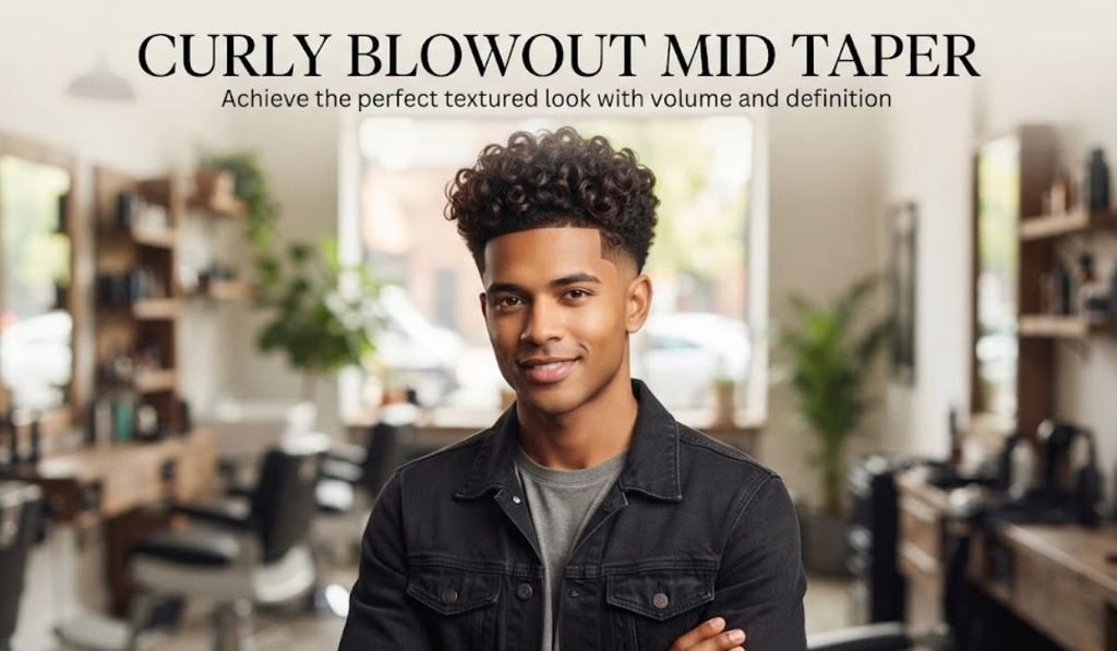 Curly blowout mid taper