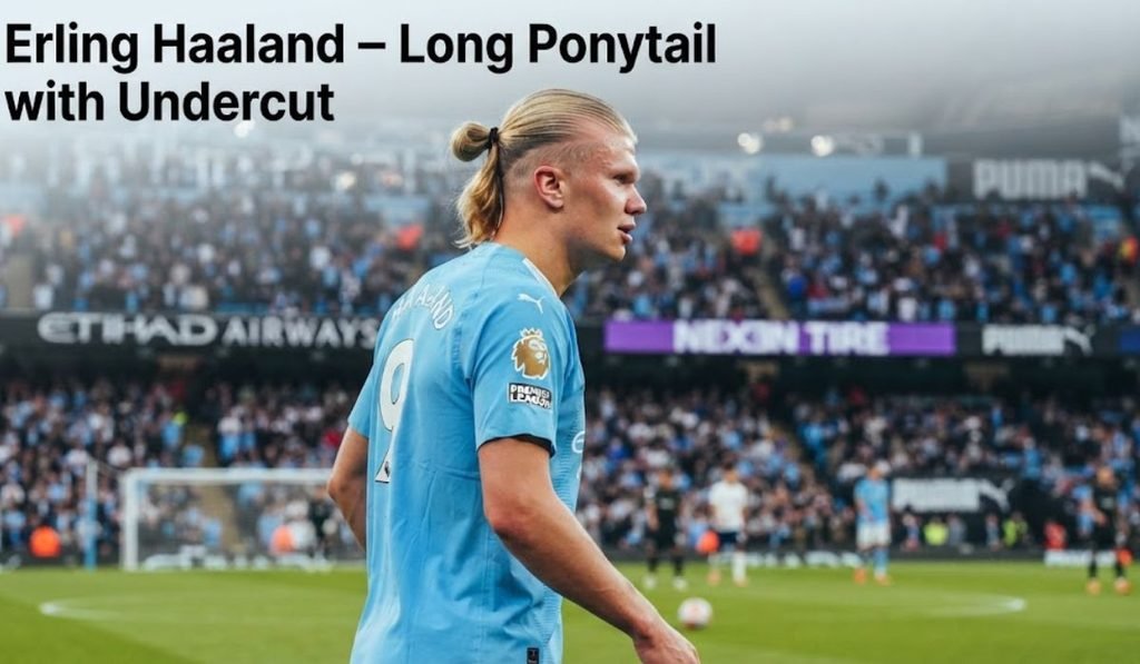 Erling Haaland – Long Ponytail with Undercut