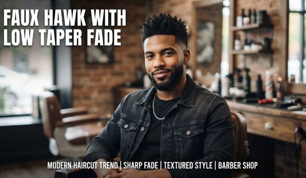 Faux Hawk with Low Taper Fade