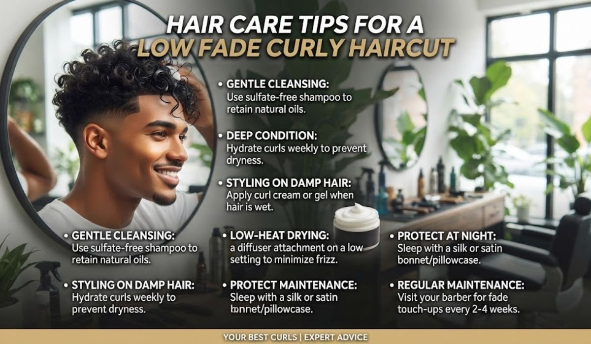 Hair Care Tips for a Low Fade Curly Haircut