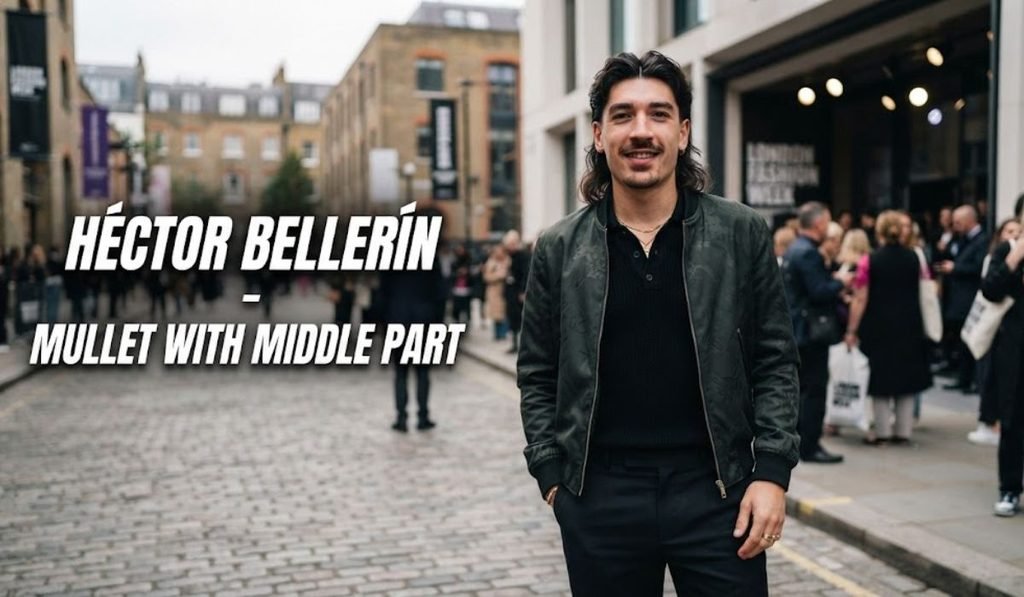 Héctor Bellerín – Mullet with Middle Part
