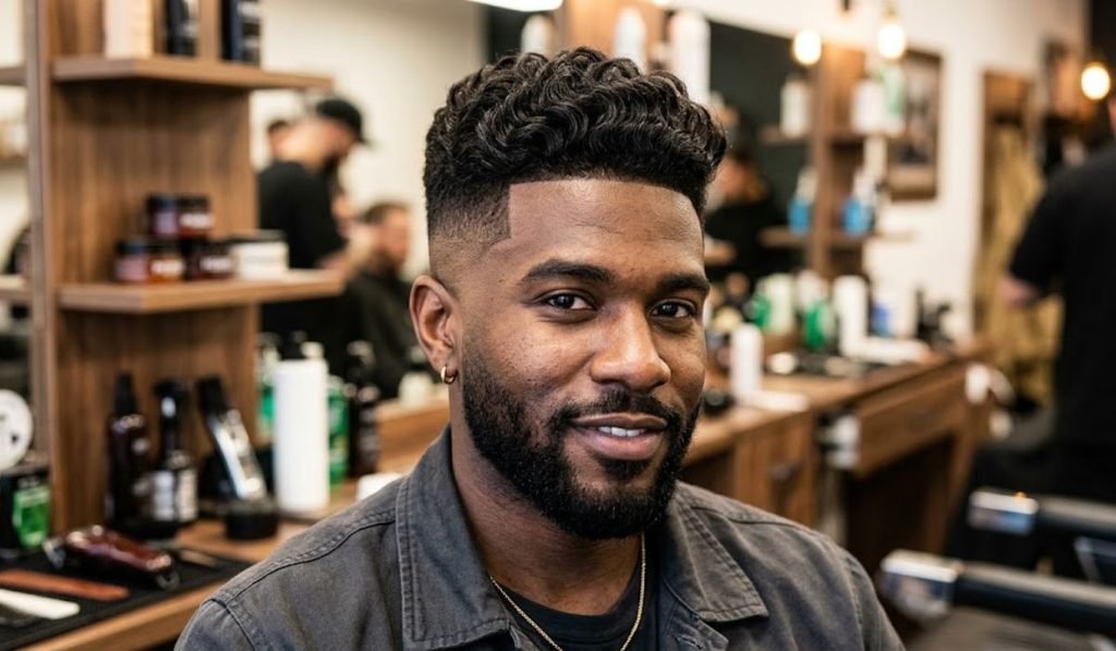 High Fade Wavy Hair