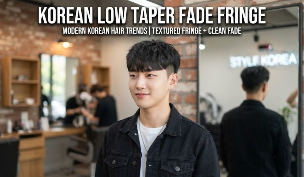Korean Low Taper Fade Fringe