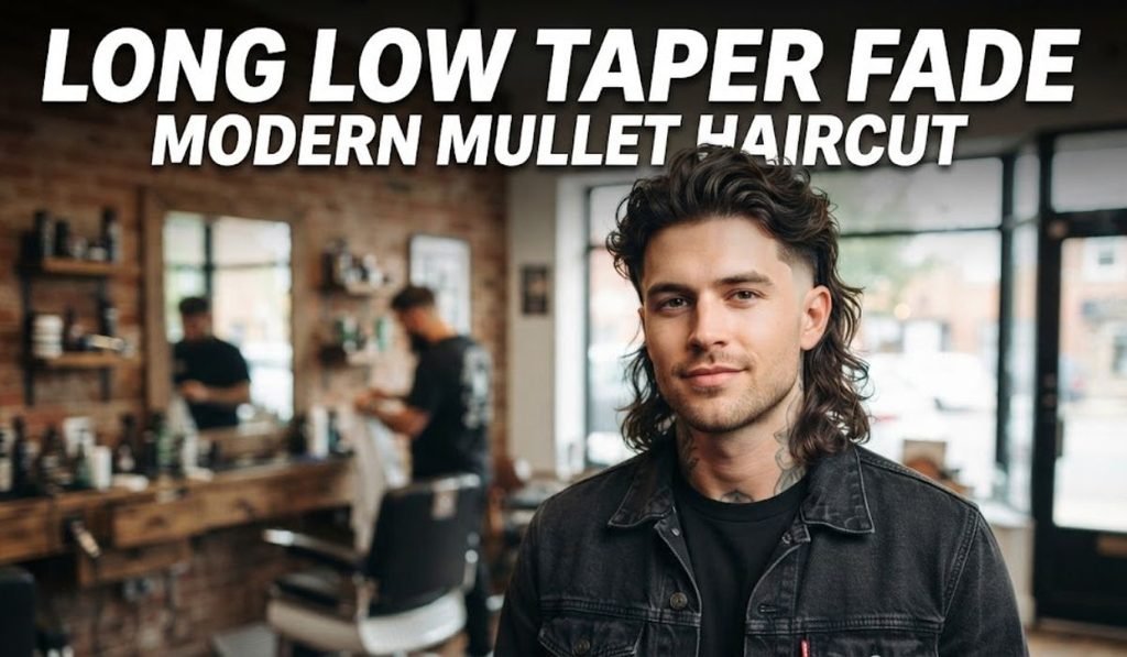 Long Low Taper Fade Modern Mullet Haircut