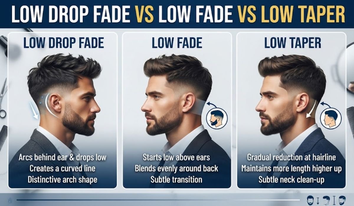 Low Drop Fade vs Low Fade vs Low Taper