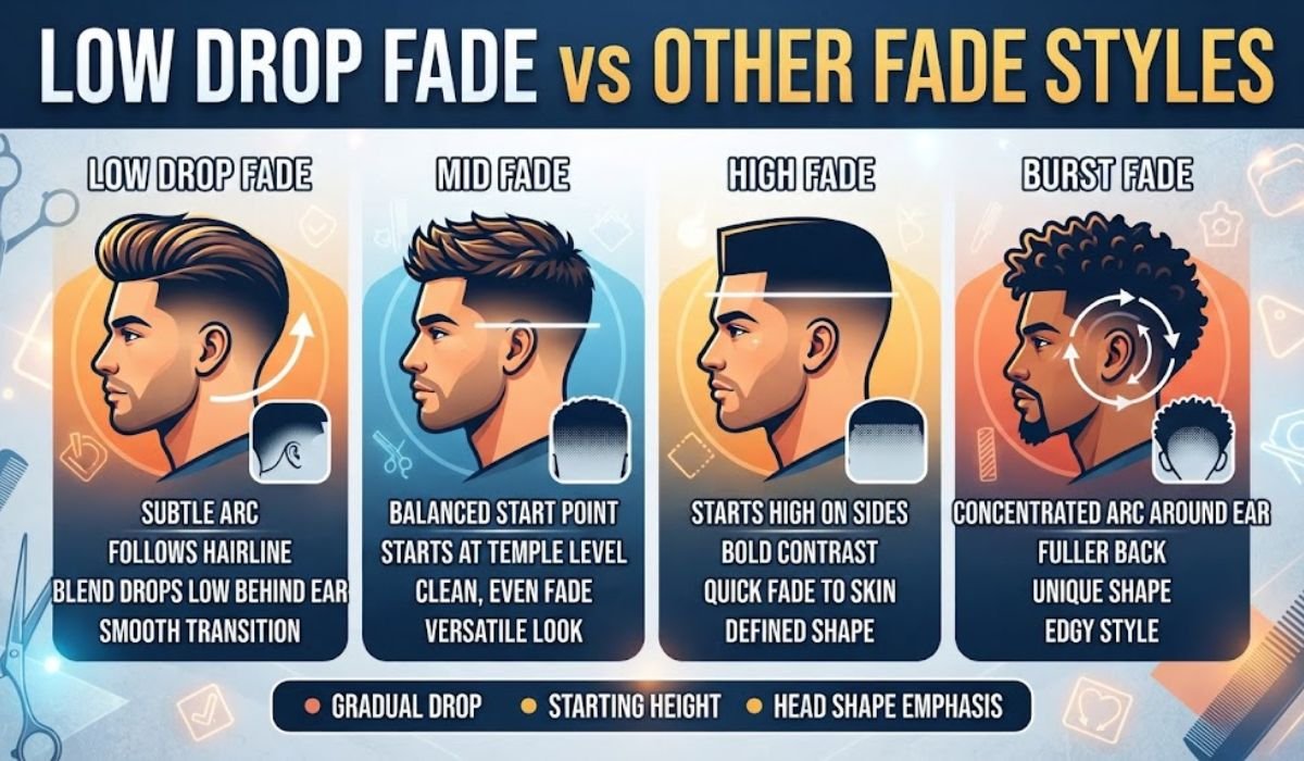 Low Drop Fade vs Other Fade Styles