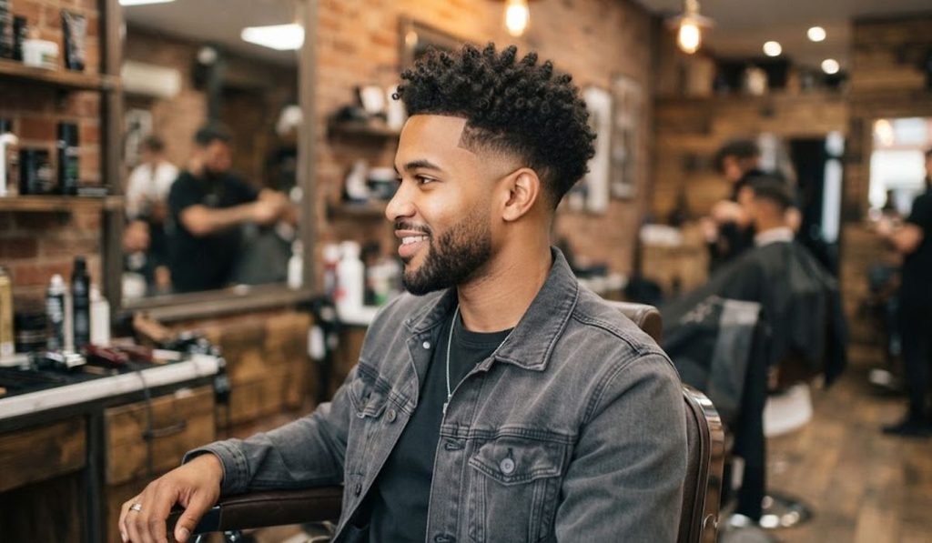 Low Fade Haircut for Curly Hair