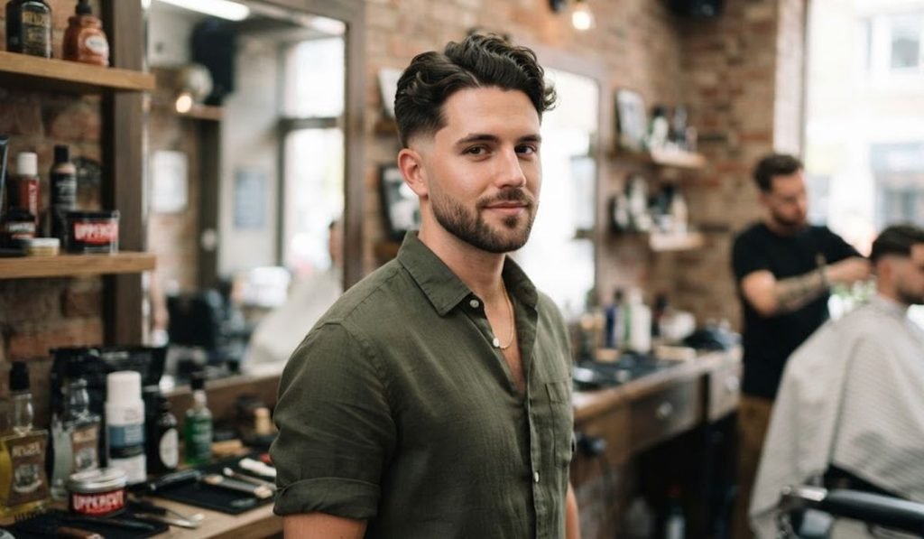 Low Fade Middle Part