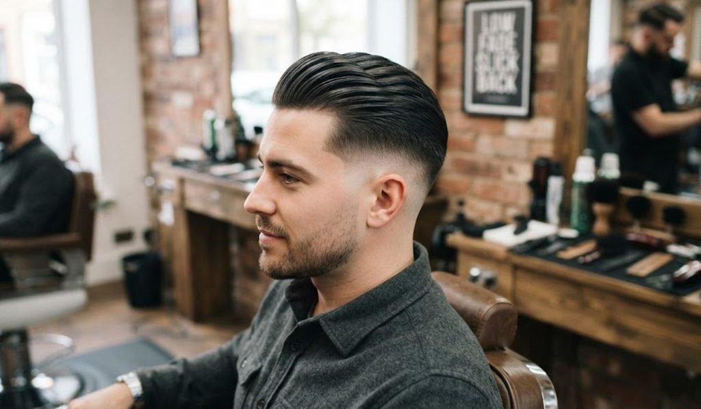 Low Fade Slick Back