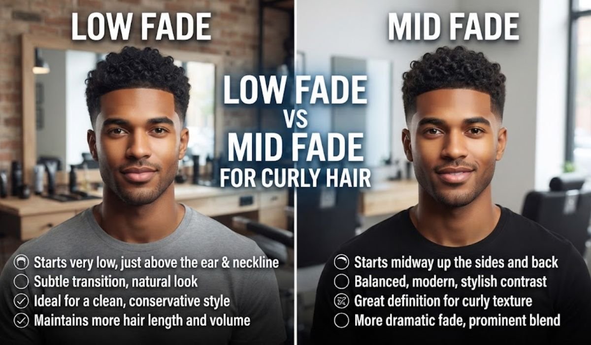Low Fade vs Mid Fade for Curly Hair