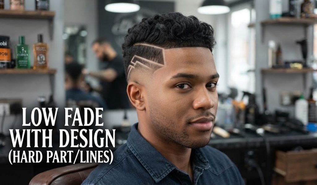 Low Fade with Design (Hard PartLines)