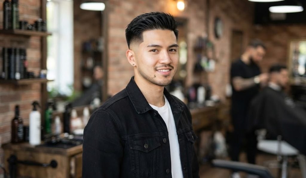 Low Fade with Straight Hair