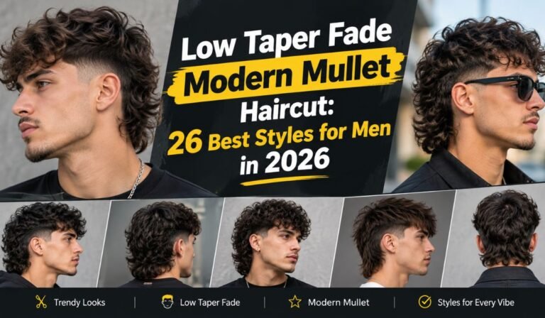 Low Taper Fade Modern Mullet Haircut: 26 Best Styles for Men in 2026