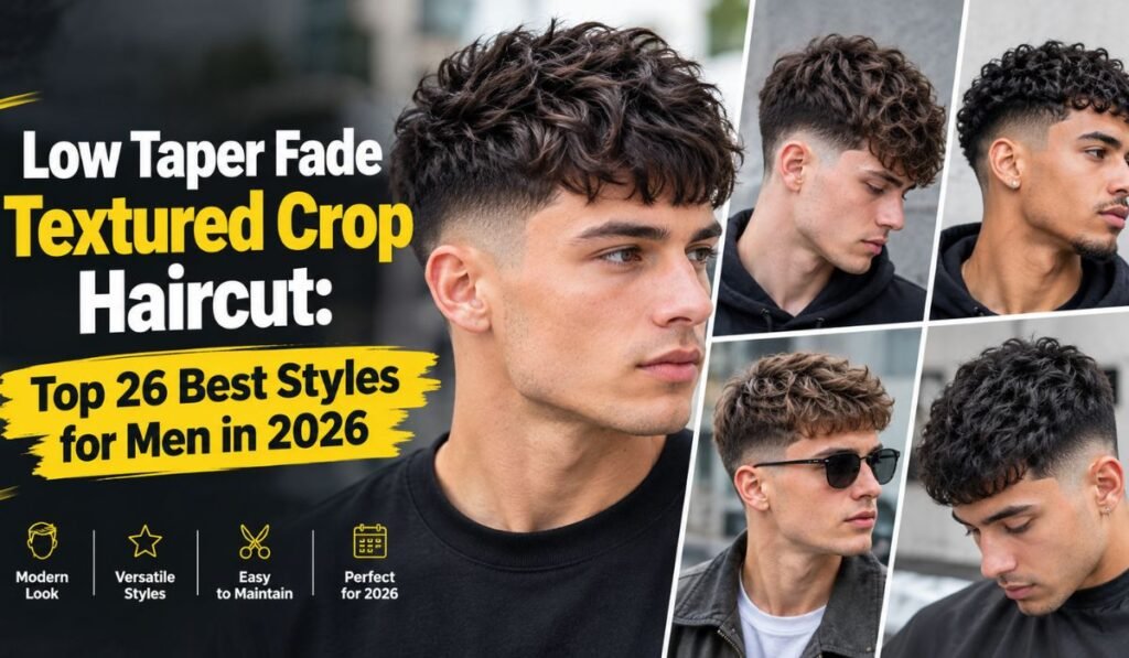 Low Taper Fade Textured Crop Haircut: Top 26 Best Styles for Men in 2026