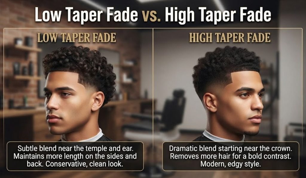 Low Taper Fade vs. High Taper Fade