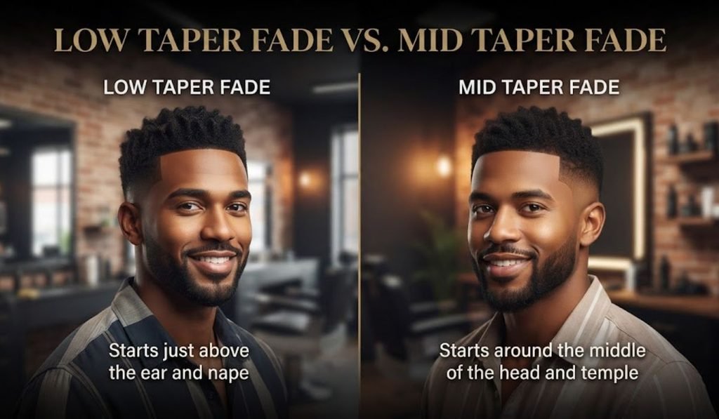 Low Taper Fade vs. Mid Taper Fade